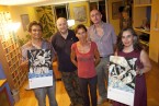 El equipo de trabajo con ilustraciones. M.F.